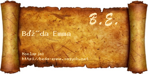 Béda Emma névjegykártya