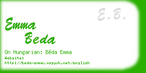 emma beda business card