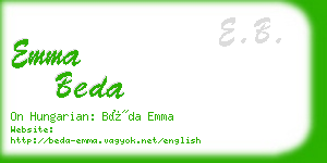 emma beda business card